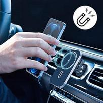 magsafe laikiklis telefonui - Choetech Car Magnetic Mount Inductive Qi Charger 15W T200-F - 4 nuotrauka