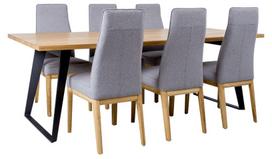 stalas su 6 kedem - Home4you Lisbon Dining Room Set 19968 - 2 nuotrauka