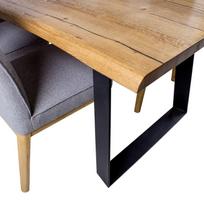 kedes 6 valgomojo - Home4you Dining Room Set Rotterdam 7pcs Grey/Black/Oak - 2 nuotrauka