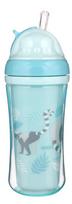 CANPOL BABIES sportinis puodelis su silikoniniu šiaudeliu Lemur 260ml, 74/051