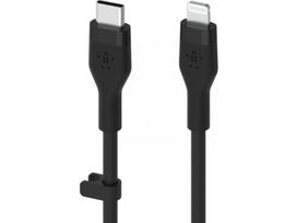 usb c 3 type c 3m -  Belkin BoostCharge USB-C for Lightning, 1x USB Type-C/1 x Lightning, 3 m, juoda - 2 nuotrauka