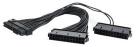 24 pin laidas - Gembird Adapter 24pin / 24pin x 2 Black 0.3m - 1 nuotrauka