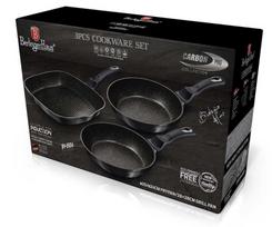 berlinger keptuve - BerlingerHaus Metallic Line Carbon Pro Edition keptuvių rinkinys, 3 vnt - 3 nuotrauka