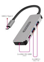 usb 2.4 a - Sitecom USB-C Hub 4 Port 2x USB-A + 2x USB-C - 4 nuotrauka