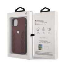 apple iphone 13 odinis deklas - BMW "BMHCP13MRSPPR Leather Back Case iPhone 13" Red - 4 nuotrauka