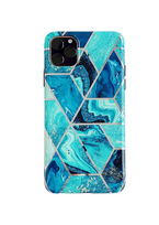 galaxy a21s telefonas - Fusion Accessories "Geometric Marble Case Galaxy A21S" Green - 2 nuotrauka