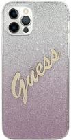 senukai iphone - Guess "GUHCP12MPCUGLSPI PC/ TPU Vintage Cover iPhone 12/ 12 Pro" Gradient Pink - 2 nuotrauka