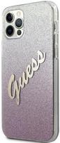 senukai iphone - Guess "GUHCP12MPCUGLSPI PC/ TPU Vintage Cover iPhone 12/ 12 Pro" Gradient Pink - 3 nuotrauka