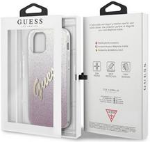 senukai iphone - Guess "GUHCP12MPCUGLSPI PC/ TPU Vintage Cover iPhone 12/ 12 Pro" Gradient Pink - 6 nuotrauka