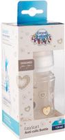 anti colic buteliukai - CANPOL BABIES buteliukas plataus kaklelio Easy Start Newborn Anti-colic 120ml 35/216 beige hearts - 2 nuotrauka
