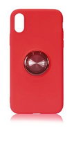 iphone 12 red - Fusion Accessories "Ring Slicone Case with Magnet iPhone 12 / 12 Pro" Red - 2 nuotrauka
