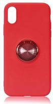 senukai iphone - Fusion Accessories "Ring Slicone Case with Magnet iPhone 12 Pro Max" Red - 1 nuotrauka