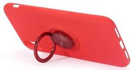 senukai iphone - Fusion Accessories "Ring Slicone Case with Magnet iPhone 12 Pro Max" Red - 2 nuotrauka