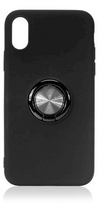 iphone 12 mini case - Fusion Accessories "Ring Slicone Case with Magnet iPhone 12 Mini" Black - 1 nuotrauka
