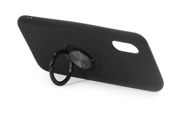senukai iphone - Fusion Accessories "Ring Slicone Case with Magnet iPhone 12 Pro Max" Black - 3 nuotrauka