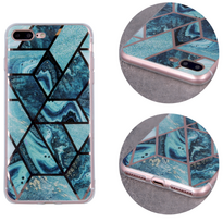 apple iphone 12 pro max, - Fusion Accessories "Geometric Marble Case iPhone 12 Pro Max" Green - 3 nuotrauka