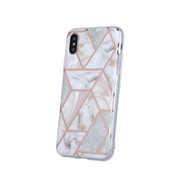 senukai iphone - Fusion Accessories "Geometric Marble Case iPhone 12 Pro Max" Pink - 1 nuotrauka