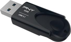 usb 3 0 32gb - PNY 32GB Attache USB 3.1 Black (Juodas) - 1 nuotrauka