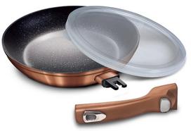 berlinger haus keptuves dangciai - BerlingerHaus Metallic Line Rose Gold Edition keptuvė su dangčiu, 28 cm - 2 nuotrauka