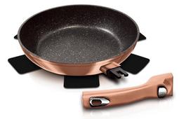 berlinger haus keptuves dangciai - BerlingerHaus Metallic Line Rose Gold Edition keptuvė su dangčiu, 28 cm - 3 nuotrauka