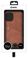 apple iphone 12 pro max, - Krusell Sunne CardCover Apple iPhone 12 Pro Max vintage cognac (62176) - 6 nuotrauka