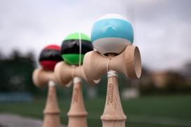 yoyo - Kendama žaislas, medinis/mėlynas - 3 nuotrauka