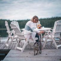 lauko kedes ruda - Folkland Timber Folding Chair Canada White - 2 nuotrauka