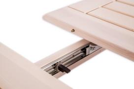 baltas lauko staliukas - Lauko stalas Folkland Timber Bavaria White, 170 - 220 x 90 x 73 cm - 4 nuotrauka