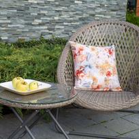 ermitazas lauko baldai - Home4you Turku Folding Table And 2 Chairs Set Grey - 4 nuotrauka