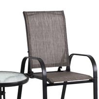 lauko stalas reguliuojamas - Home4you Dakota Garden Furniture Set Black/Grey - 2 nuotrauka