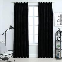 velvet uzuolaidos - Naktinės užuolaidos VLX Velvet 134494, juodos, 1400 mm x 2450 mm - 5 nuotrauka
