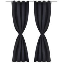 uzuolaidos blackout su ziedu - Naktinės užuolaidos VLX Blackout 130369, juodos, 1350 mm x 2450 mm - 2 nuotrauka