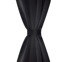 uzuolaidos blackout su ziedu - Naktinės užuolaidos VLX Blackout 130369, juodos, 1350 mm x 2450 mm - 3 nuotrauka