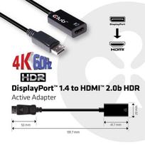 displayport 1.4 to hdmi 2.1 adapter - Club 3D DisplayPort 1.4 - HDMI 2.0b HDR Active Adapter Black - 4 nuotrauka