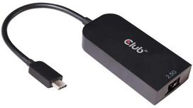 usb kabelis 10m - Club 3D Network Adapter USB-C 3.2 Gen1 To RJ45 2.5Gbps Black - 1 nuotrauka