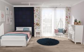 miegamo lovos 120 200 - Lova Bodzio Majorka MA120-BM, balta, 210x127 cm, su grotelėmis - 3 nuotrauka