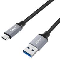 usb c pakrovejas 2m - Aukey Cable USB / USB-C 2m Black - 3 nuotrauka