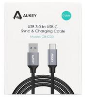 usb c pakrovejas 2m - Aukey Cable USB / USB-C 2m Black - 7 nuotrauka