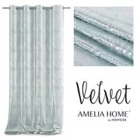 velvet uzuolaidos - Naktinės užuolaidos AmeliaHome Velvet, sidabro, 1400 mm x 2450 mm - 2 nuotrauka