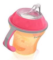 neissiliejantis puodelis - BABYONO neišsiliejantis puodelis minkštu snapeliu, mėlyna spalva, 180 ml - 2 nuotrauka