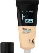 pudra maybelline - Maybelline Fit Me Matte Poreless makiažo pagrindas 118 Nude 30ml - 2 nuotrauka