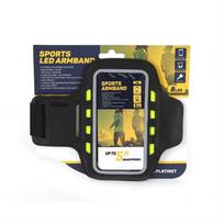 sporto deklas telefonui - Platinet Poslb Armband Pouch Case With Led Effects For SmartPhone 5" Max Black - 2 nuotrauka