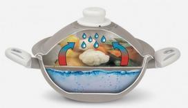 wok keptuves 24 - Pensofal White Diamond Vapsi 24cm (2 Handles W/LID) 6316 - 4 nuotrauka