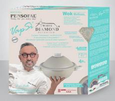 wok keptuves 24 - Pensofal White Diamond Vapsi 24cm (2 Handles W/LID) 6316 - 5 nuotrauka