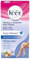 Veet Easy-Gelwax depiliuojamosios vaško juostelės kūnui - 40 vnt.