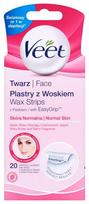 Veet Easy-Gelwax depiliuojamosios vaško juostelės veidui - 20 vnt.