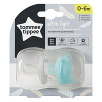 TOMMEE TIPPEE silikoniniai čiulptukai Ultra Light 0-6m, 2vnt., 433458