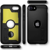 iphone 8 deklas - Spigen Tough Armor Back Case For Apple iPhone 7/8/SE 2020 Black - 2 nuotrauka