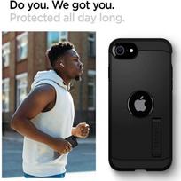 iphone 8 deklas - Spigen Tough Armor Back Case For Apple iPhone 7/8/SE 2020 Black - 7 nuotrauka