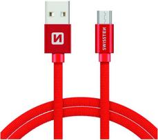 usb 3 0 3m - Swissten Textile Micro USB Data and Charging Cable 3m Red - 1 nuotrauka